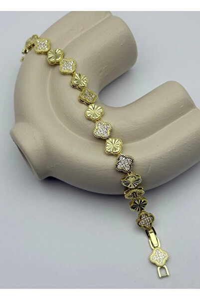 BİJU YILMAZ Vip gold oversized clover bracelet 25 - vipb04