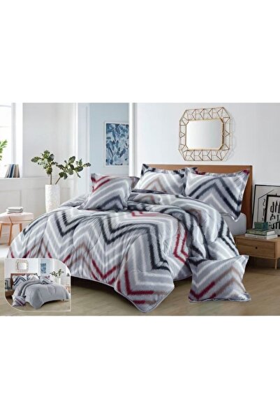 smart home 6-Piece Double Bed Set with Quilted Comforter 260x240 cm – Soft Mi...