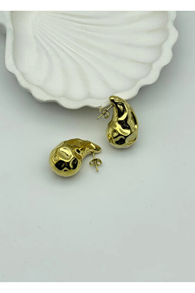 BİJU YILMAZ Steel large drop earring - 25-clk18