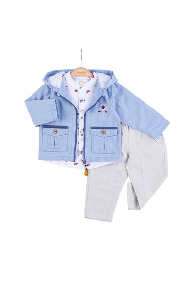 The-kid.co STAR BOY JACKET SET - BLUE