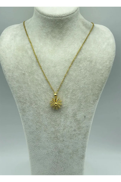 BİJU YILMAZ قلادة دوارة من الفولاذ الذهبي - 25-ctr74