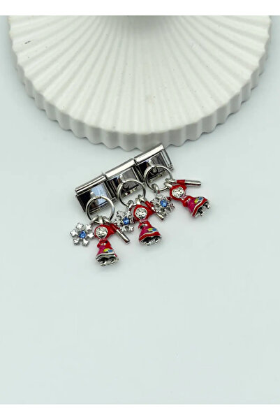 BİJU YILMAZ Steel Silver Little Red Riding Hood Italian Charm - 25Crm127