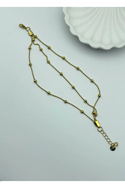 BİJU YILMAZ سوار دوريكا من الفولاذ الذهبي مكون من 3 قطع - 25-blk32