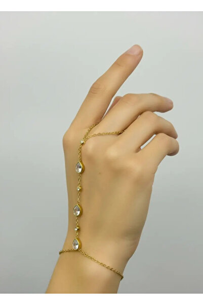 BİJU YILMAZ شاحميران ذهبي من الفولاذ مرصع بالأحجار - 26shm15