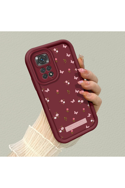 CASEVIBE Redmi Note 11S Uyumlu, güzel kelebek desenli silikon telefon kılıfı.