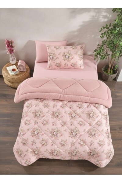 MARLA HOME Single Double-Sided Welsoft Quilt Set |   Wellsoft Blanket |   Flu...
