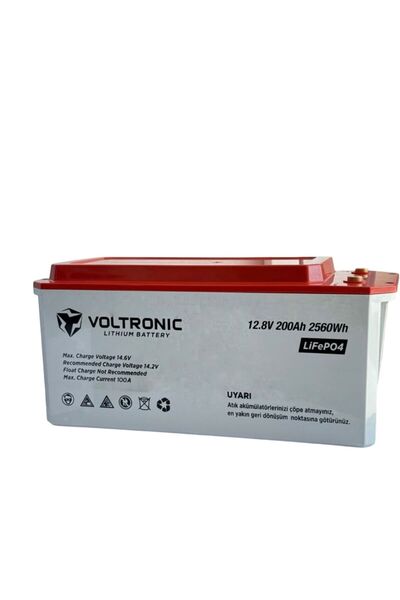 VOLTRONİC 12.8V 200 AH LİTYUM DEMİR FOSFAT AKÜ (Lifepo4)