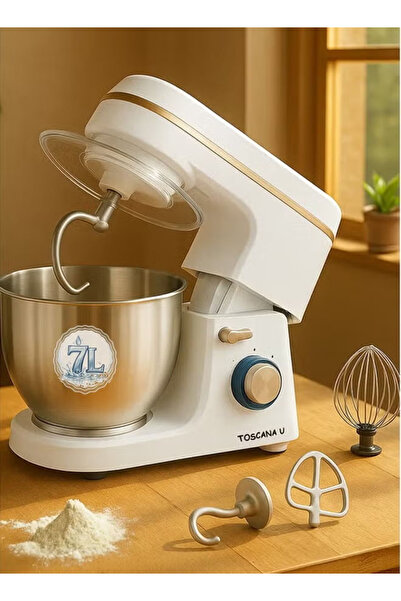 TOSCANA U Toscana U 7L 1400W Electric Stand Mixer with Lid and LED Light