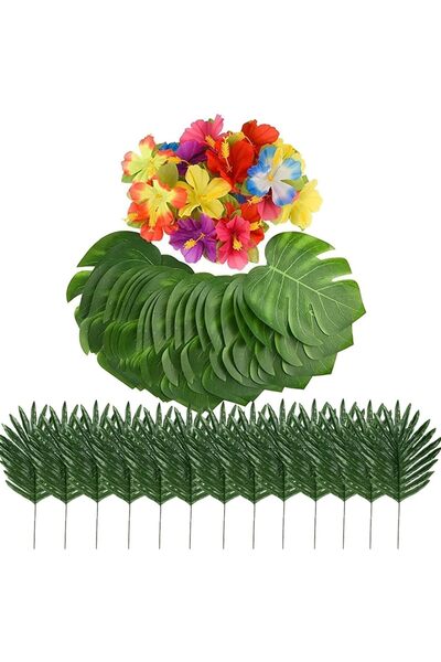 Arabest Artificial Leaf for Hawaiian Party, Jungle Beach Theme BBQ Birthday T...