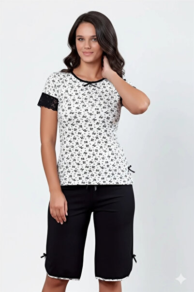 mtm My The Mall Giyim Şahinler Lace Sleeve Capri Set B454