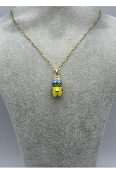 BİJU YILMAZ قلادة لابو الذهبية الفولاذية - 25-ctr373