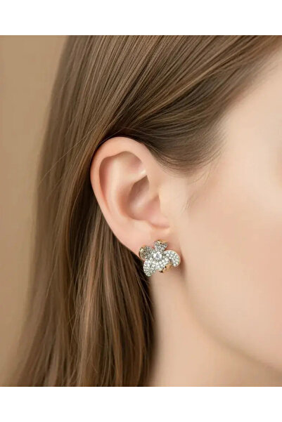 BİJU YILMAZ أقراط زهرة روز ستون من شوبينج - 25-xpkp278