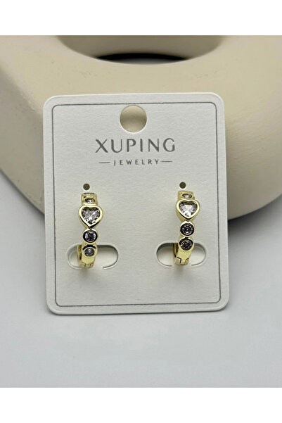 BİJU YILMAZ Xuping gold heart earrings - 25-xpkp200