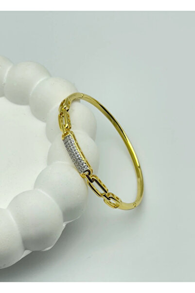 BİJU YILMAZ Xuping gold inlaid stone bracelet - 25-xpke13