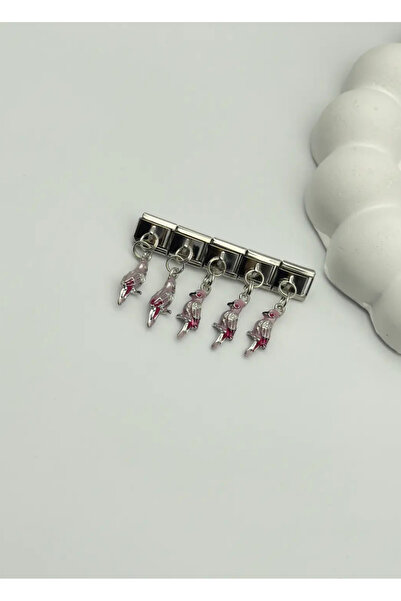 BİJU YILMAZ Steel silver bird dangle nomi charm - 25crm20