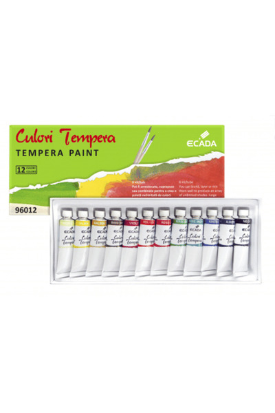 Ecada Culori tempera 12 culori 6ml/tub