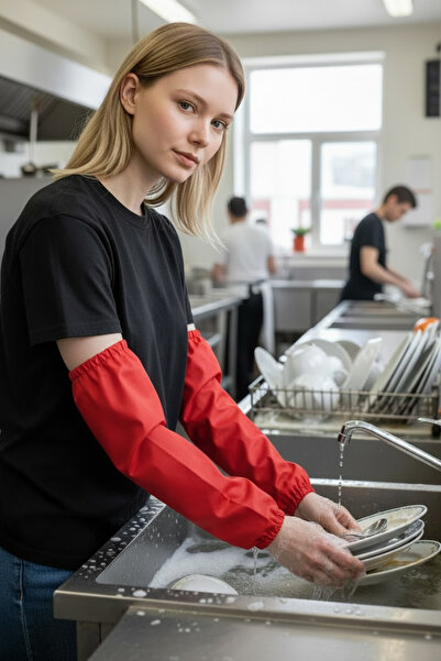 canan erman dolunay iş güvenliği ekipmanları Waterproof Dishwashing Sleeves P...