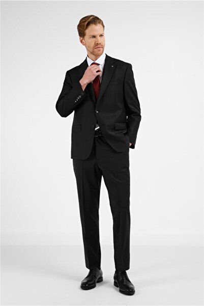 İmza Black Mono Collar 4 Drop Comfort Fit Suit 1001255177