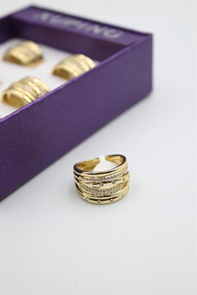 MENESSA Box of 6 Xuping Rings - Gold