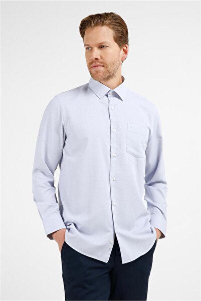 İmza Cămașă din bumbac, albastru marin, cu model, cu guler rigid, mânecă lung...