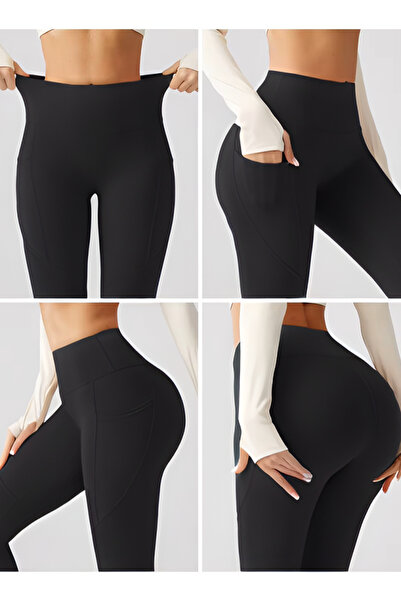 Zenya Colanti dama sport cu buzunare, talie inalta – fitness, yoga si plimbare