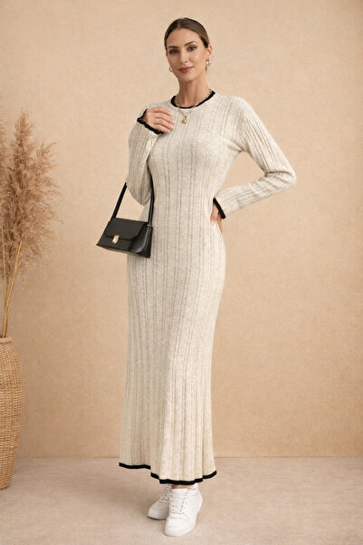 CEMKA KADIN TRİKO İNCE SAÇ ÖRGÜ ELBİSE