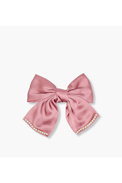 Lifestyle Bow Hair Clip with Pearl Accent