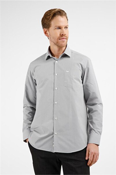 İmza Χακί - Λευκό καρό μοτίβο, σκληρός γιακάς, μακρυμάνικο, με τσέπες, άνετη ...