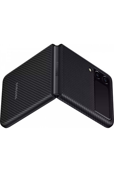 Samsung Πίσω κάλυμμα από ίνες αραμιδίου σε μαύρο χρώμα (Galaxy Z Flip 3 5G)