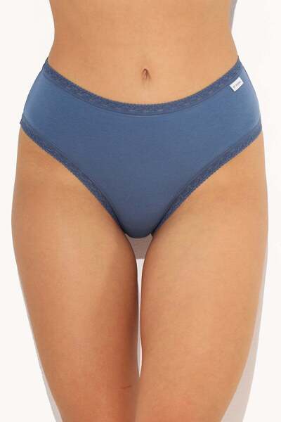 Piera High-rise cotton Brazilian pantyhose Denim CECILIA S1795