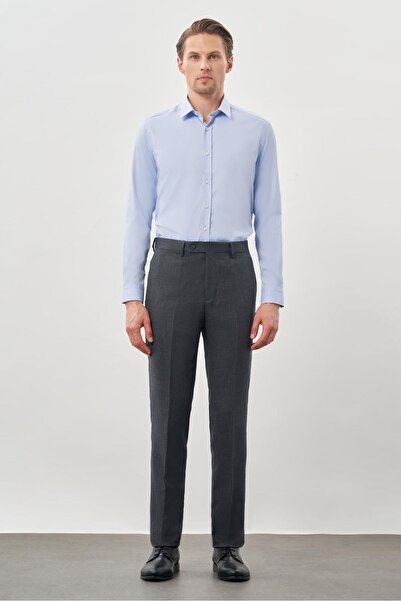 İmza Erkek Lacivert Düz Esnek Yan Cep Slim Fit Pantolon 1003245209_220