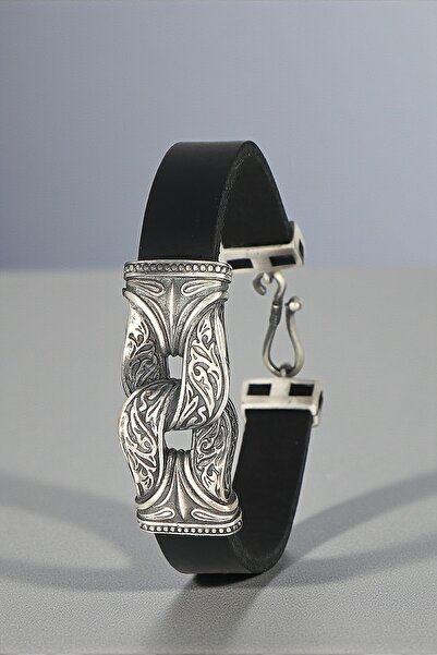 Mirari Jewelry Kalem İşçilikli Örgü Model Gerçek Deri Detaylı Bileklik | Prem...