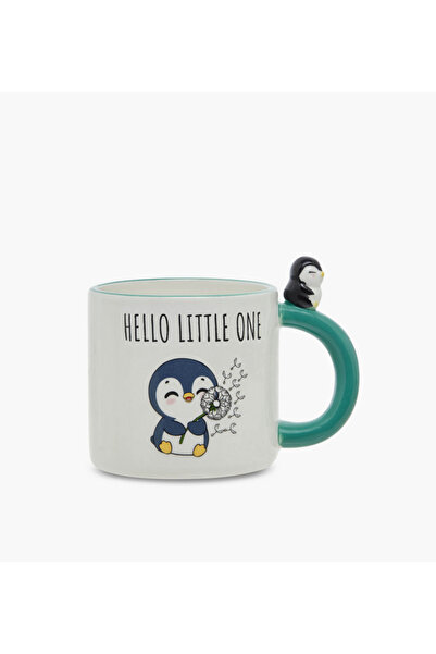PENGUİN كوب دولوميت ثلاثي الأبعاد منقوش - 390 مل