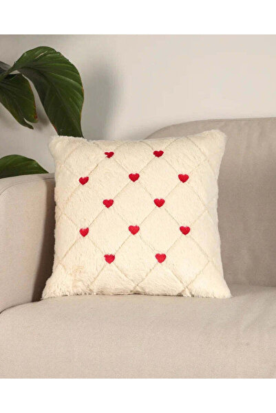 Chirpy Pernă decorativă brodată cu inimioare