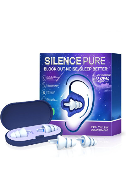 Choice سدادات أذن ناعمة قابلة لإعادة الاستخدام، بيضاء وزرقاء، ثلاثية الأبعاد،...