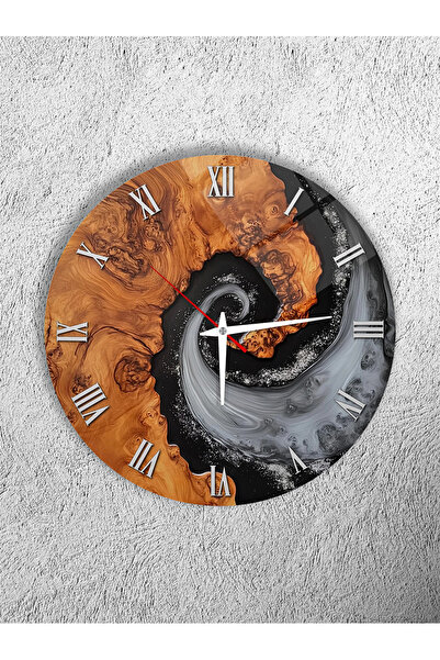 Olinpa Unbreakable Glass Wall Clock, Both Table and Wall Clock Made of Wood a...