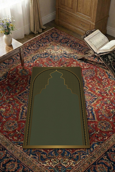 THEMODERNHANE سجادة صلاة ناعمة من ريش التاي غير قابلة للانزلاق مقاس 75x120 سم...