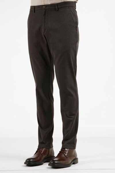 İmza Pantaloni casual chino din bumbac, cu buzunar lateral, culoare antracit,...