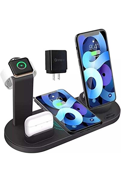 Arabest 3-in-1 Fast Wireless Charging Station , Multi-Device Charger Dock Qui...