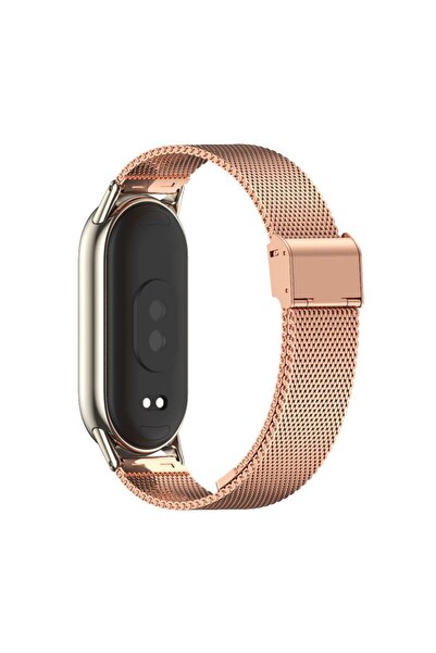 Tech-Protect Curea din oțel inoxidabil pentru Xiaomi Mi Band 8/9 - Auriu roz