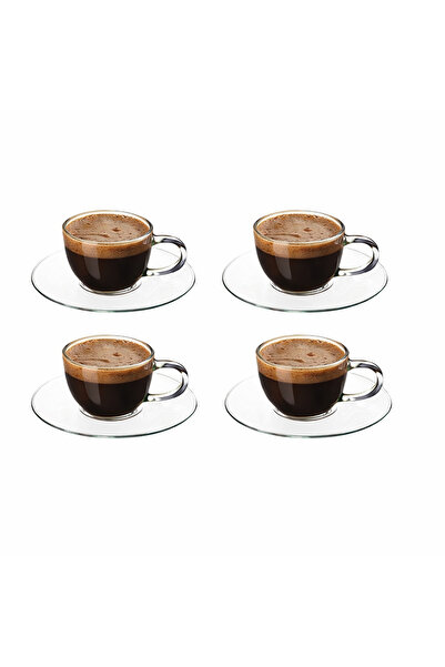 WERONY Si̇max 4-Person Borosilicate Turkish Coffee Cup Set, 8 Pieces
