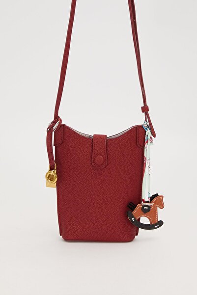 Levidor Dark Brown Horse Charm Detailed Shoulder Bag