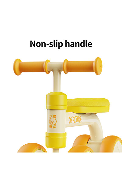 B.Duck - Baby Balance Bike, Anti-slip Handle & Wheels, Indoor/Outdoor Ride, Orange, 1- 2 Y