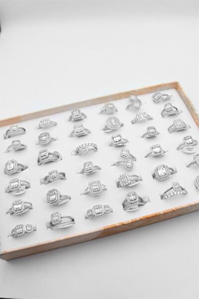 MENESSA 36-Piece Baguette Ring Set - Silver