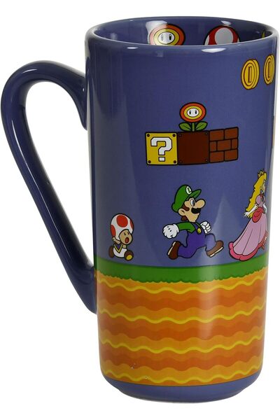 Pyramid سوبر ماريو - كوب لاتيه عتيق - سعة 16.5 أونصة