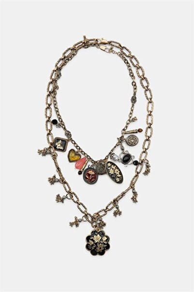 MENESSA 2-Piece Pendant Necklace - Gold