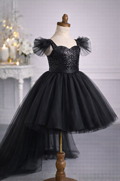 İkrabutikbursa Girls' Tail Dress Graduation Dress, Girls' Evening Dress