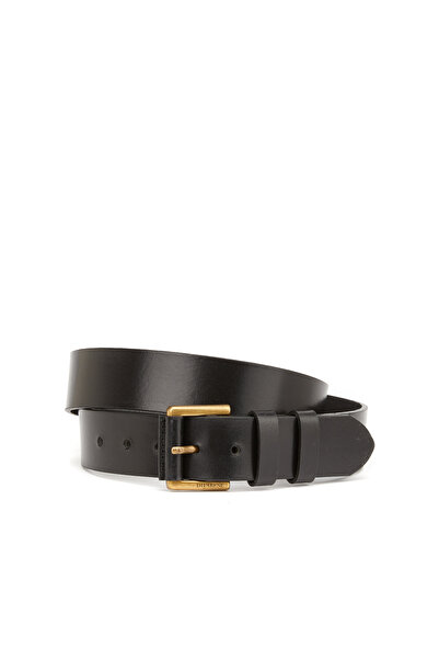 Dıvarese Siyah Kare Tokalı Erkek Deri Kemer