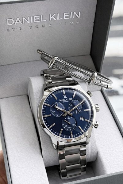 Daniel Klein Italian Design Steel Cord Men's Wristwatch with Bracelet Gift an...