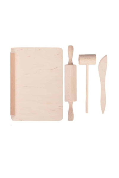 Tupiko Mini - kitchen set - natural wood, 4 pieces -